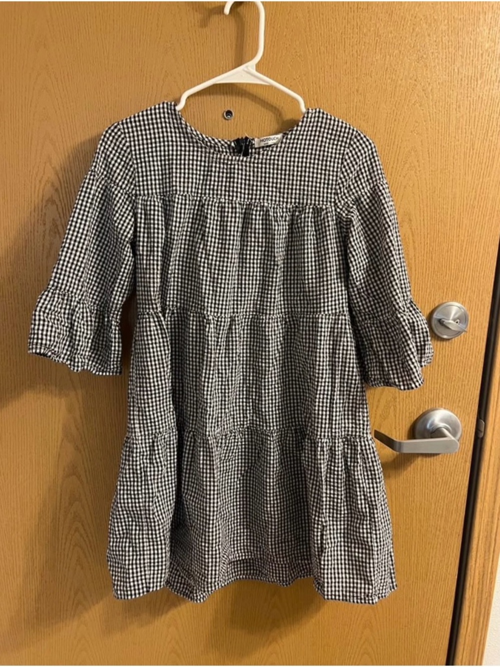 Women’s Black & White Gingham Baby Doll dress